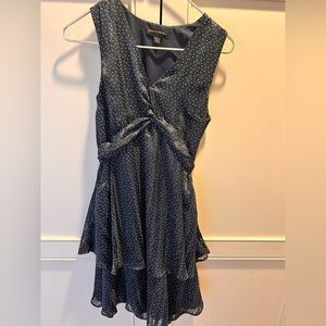 Banana Republic Navy and White Mini Dress